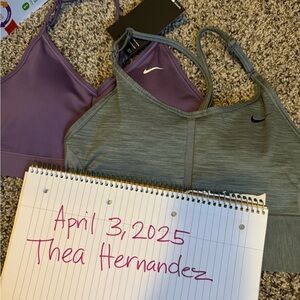 Nike Purple and Grey/Green Sports Bras